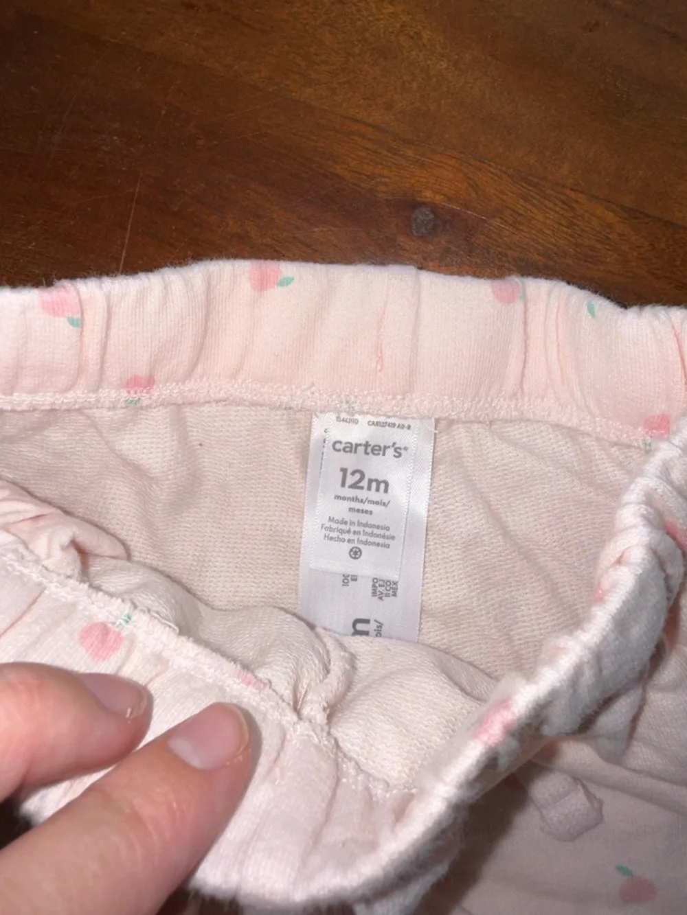 Carter's Light Pink Peach-Print‎ Baby Shorts